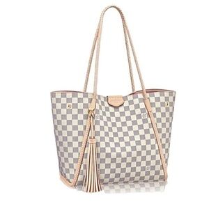 Louis Vuitton Propriano Tote Bag Damier Azur Leather White -Like New- 20…